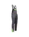 Pantaloni cu pieptar, de lucru, pentru vară, ripstop, 190 g/mp, Prisma Light Stretch Grey/Green
