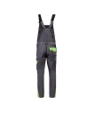 Pantaloni cu pieptar, de lucru, pentru vară, ripstop, 190 g/mp, Prisma Light Stretch Grey/Green