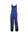 Pantaloni cu pieptar de vară, detalii reflectorizante, 240 g/mp, Collins Blue