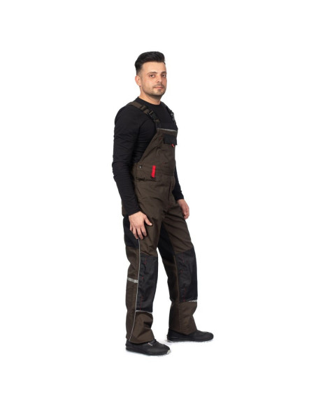 Pantaloni cu pieptar, cu buzunare multifuncționale, 270 g/mp, Prisma Bib
