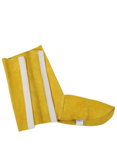 Jambiere pentru sudori, din piele naturală, cu închidere velcro, Zava Pro 2