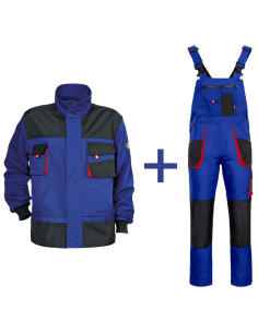 Costum salopetă, toate sezoanele, jachetă & pantaloni cu pieptar, Kastor Royal Blue