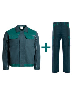 Costum de lucru din bumbac, elemente reflectorizante, 240 g/mp, Asimo