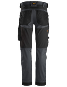 Pantaloni de lucru, stretch, Snickers Workwear, AllroundWork, 6341, Steel Grey/Black 2
