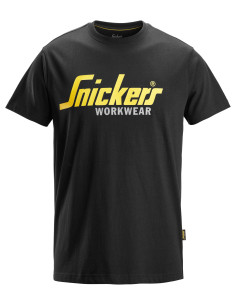 Tricou de bărbați, bumbac 100%, Snickers Workwear Classic Logo, 2586, Black