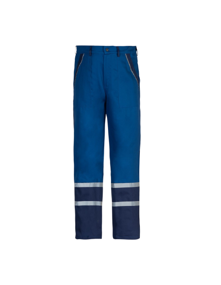 Collins Royal Blue, pantaloni de lucru de vara, dungi reflectorizante