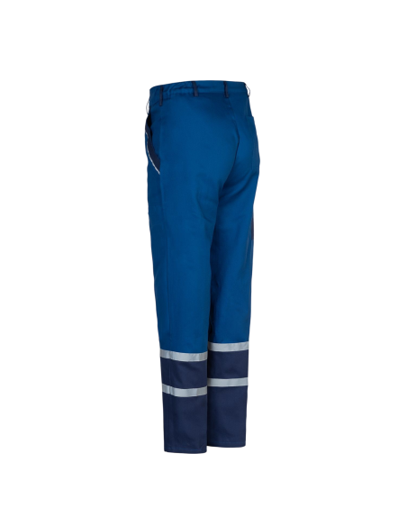 Collins Royal Blue, pantaloni de lucru de vara, dungi reflectorizante
