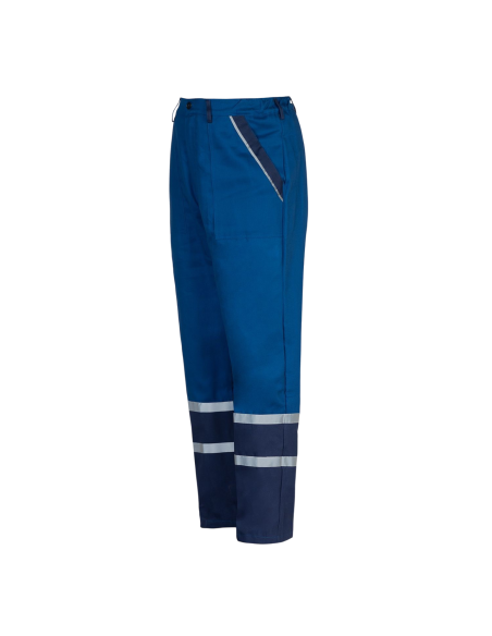 Collins Royal Blue, pantaloni de lucru de vara, dungi reflectorizante