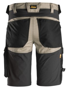Pantaloni scurti de lucru, stretch, Snickers Workwear, 6143, Khaki/Black 2
