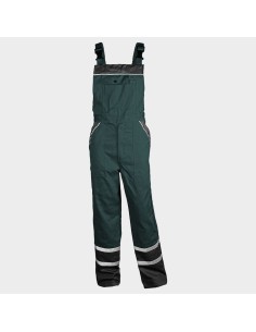 Collins Green, pantaloni de lucru cu pieptar de vara, dungi reflectorizante